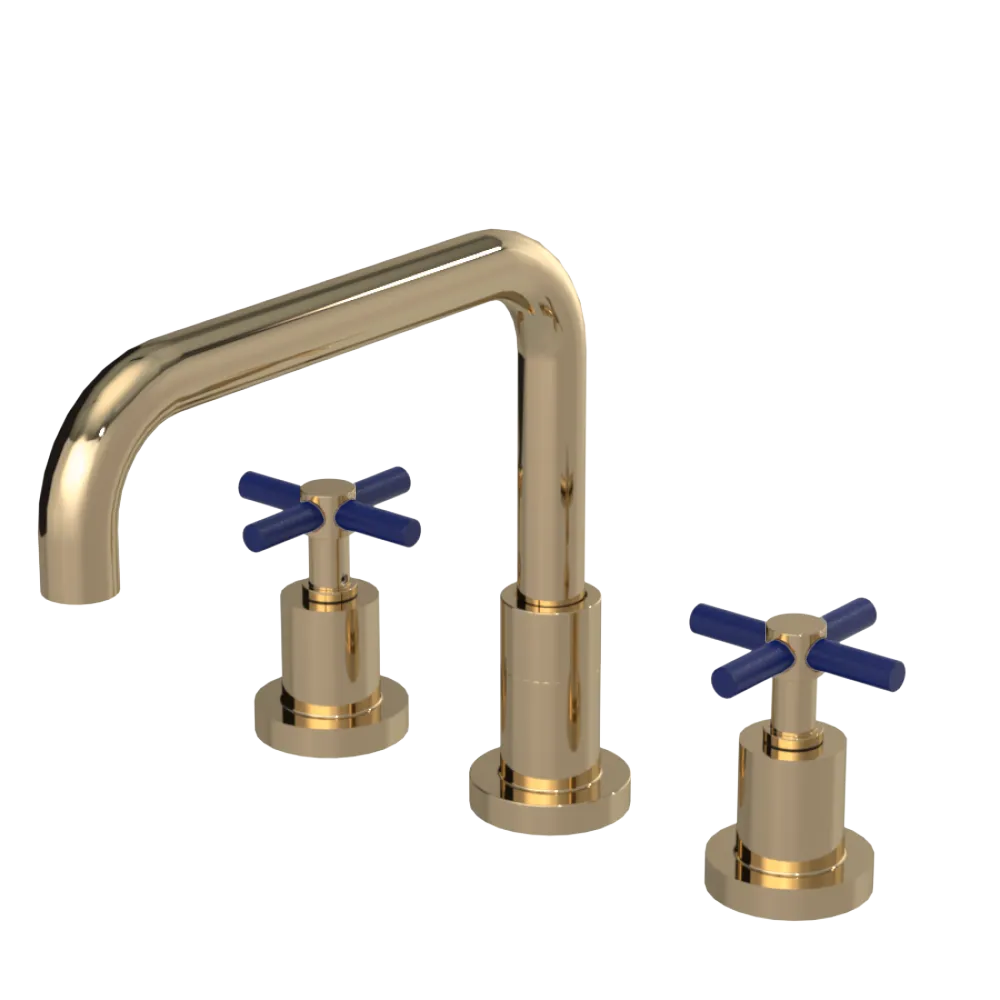 Rubinet Widespread Kitchen Set Gold