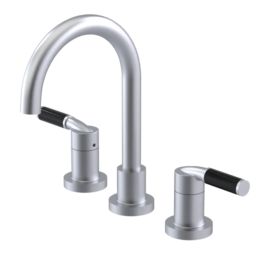 Rubinet Widespread Lav. Set. (less drain) Satin Chrome