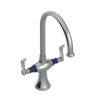 Rubinet Two Handle Single Hole Kitchen Set Satin Nickel