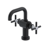 Rubinet Single Hole Dual Handle Lav. Set. (less drain) Matt Black