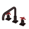 Rubinet Widespread Kitchen Set with Genesis Spout Oil Rubbed Bronze