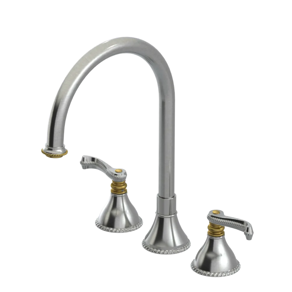 Rubinet Widespread Kitchen Set Satin Nickel
