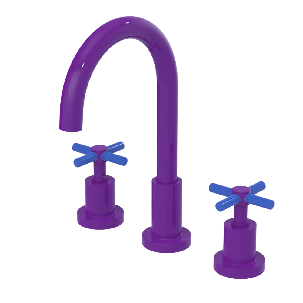 Rubinet Widespread Kitchen Set with LaSalle Spout Purple Haze