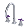 Rubinet Widespread Kitchen Set Satin Chrome