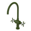 Rubinet Two Handle Single Hole Kitchen Set with LaSalle Spout Green Envy