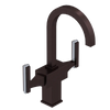 Rubinet Single Hole Dual Handle Lav. Set. (less drain) Oil Rubbed Bronze