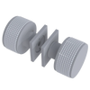 Rubinet Shower Door Knob (set) Matt White