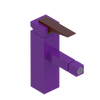Rubinet Single Control Bidet Fitting (less drain) Purple Haze