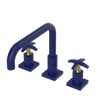 Rubinet Widespread Kitchen Set with Genesis Spout Midnight Blue