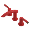 Rubinet Widespread Lav. Set. (less drain) Red
