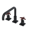 Rubinet Widespread Kitchen Set with Genesis Spout Matt Black