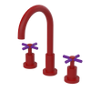 Rubinet Widespread Kitchen Set with LaSalle Spout Maroon