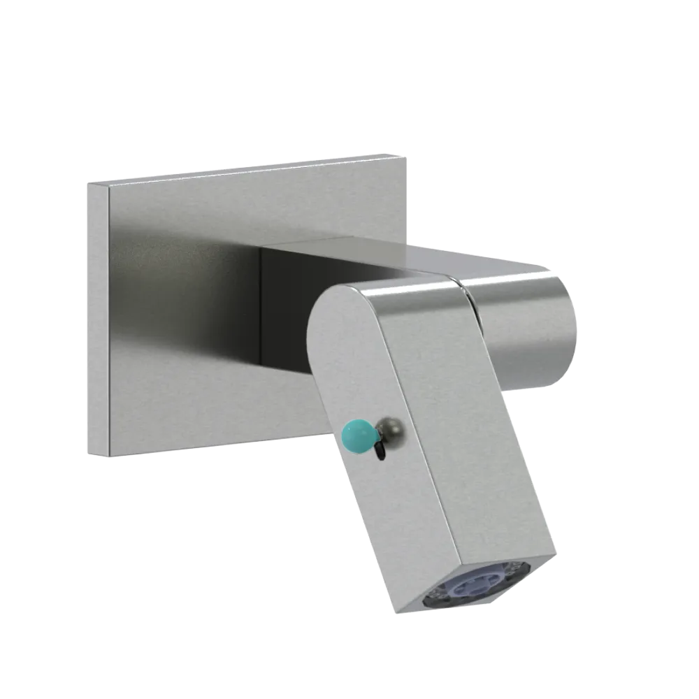 Rubinet Wall Mount Bidet & Foot Rinse with Dual Function Spray Satin Nickel