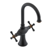 Rubinet Single Hole Dual Handle Lav. Set. (less drain) Matt Black