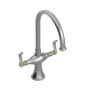 Rubinet Two Handle Single Hole Kitchen Set Satin Nickel