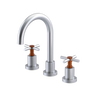 Rubinet Widespread Lav. Set. (less drain) Satin Chrome