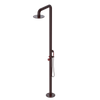 Rubinet Pressure Balance Outdoor Shower with Hand Held Shower & 10" Shower Head - 304 Stainless Steel Bordeaux