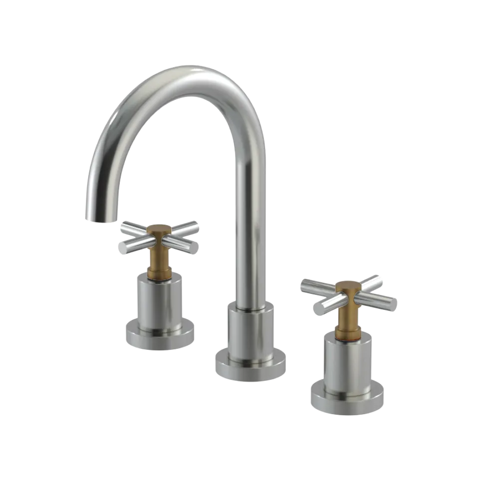 Rubinet Widespread Lav. Set. (less drain) Satin Nickel