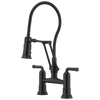 Rook Articulating Bridge Faucet with Finished Hose - Matte Black