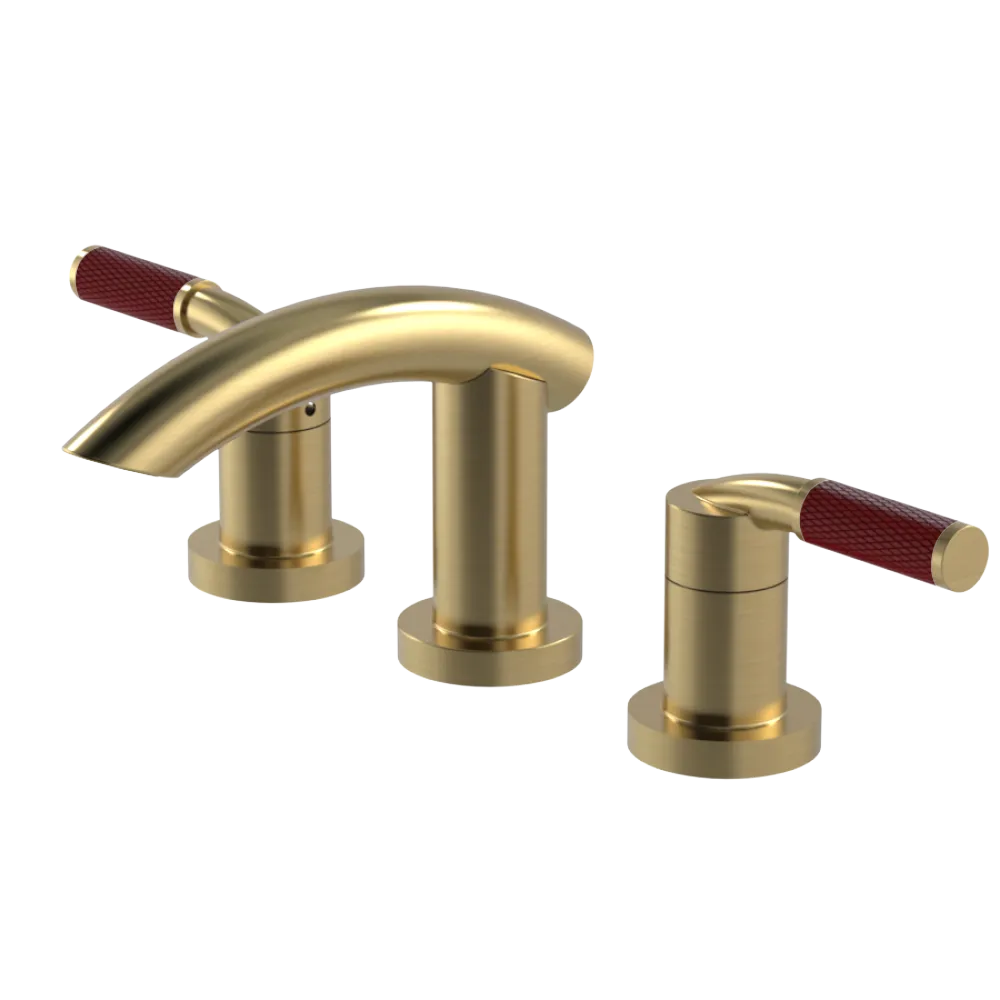 Rubinet Widespread Lav. Set. (less drain) Satin Brass