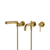 Aqua Brass Umix 3-piece Wallmount Tub Filler