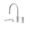 Aqua Brass Umix 3-piece Deckmount Tub Filler