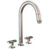 Brizo Kintsu Widespread Pull-Down Faucet with Arc Spout - Less Handles - Complete Kit - Lumicoat® Stainless