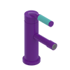 Rubinet Single Control Bidet Fitting (less drain) Purple Haze