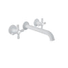 Baril Two handles wall-mounted lavatory faucet, drain not included