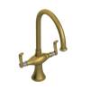 Rubinet Two Handle Single Hole Kitchen Set Antique Brass Matt