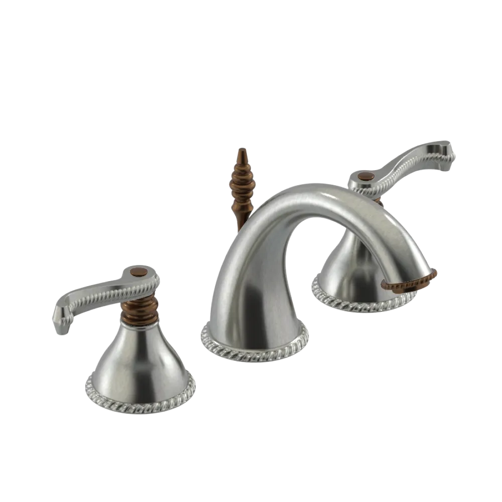 Rubinet Widespread Lav. Set. (less drain) Satin Nickel