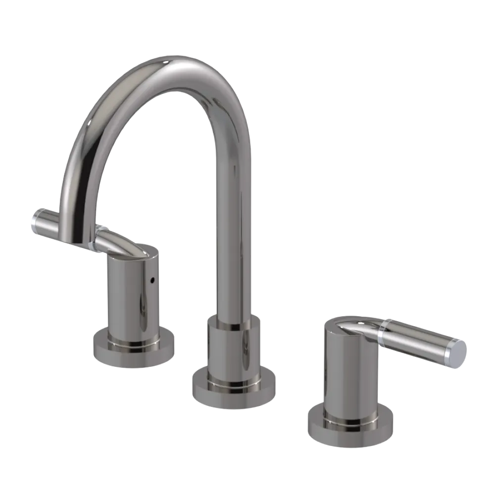 Rubinet Widespread Lav set (less drain) Polished Nickel