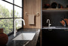 Odin Pull-Down Prep Faucet with Square Spout - Less Handle lifestyle