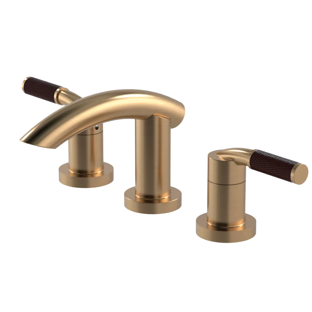 Rubinet Widespread Lav. Set. (less drain) Satin Gold