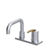 Rubinet 4" Centre Single Control Lav. Set. with Genesis spout (less drain) Satin Chrome