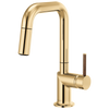 Brizo Odin Pull-Down Prep Faucet with Square Spout - Less Handle - Complete Kit - Brilliance® Polished Gold