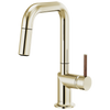 Brizo Odin Pull-Down Prep Faucet with Square Spout - Less Handle - Complete Kit - Brilliance® Polished Nickel