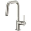 Brizo Odin Pull-Down Prep Faucet with Square Spout - Less Handle - Complete Kit - Brilliance® Stainless