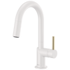 Brizo Jason Wu for Brizo Pull-Down Prep Kitchen Faucet with Arc Spout - Less Handle - Complete Kit - Matte White