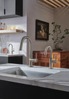 Odin Pull-Down Prep Faucet with Arc Spout - Less Handle lifestyle