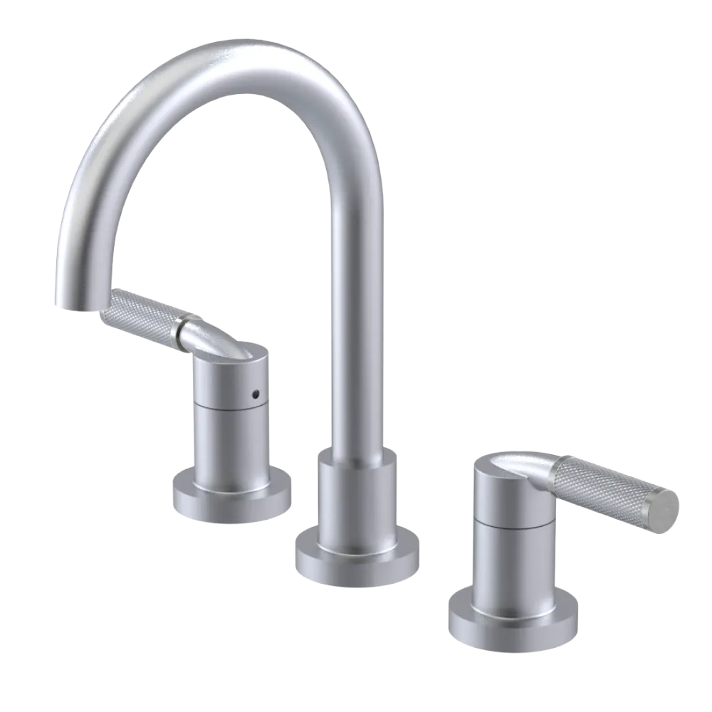 Rubinet Widespread Lav. Set. (less drain) Satin Chrome