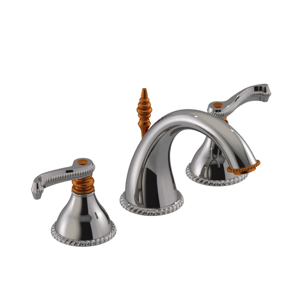 Rubinet Widespread Lav. Set. (less drain) Polished Nickel