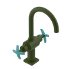Rubinet Single Hole Dual Handle Lav. Set. (less drain) Green Envy