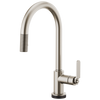 Litze SmartTouch Pull-Down Kitchen Faucet with Arc Spout and Industrial Handle - Brilliance® Stainless