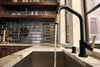 Litze SmartTouch Pull-Down Kitchen Faucet with Angled Spout and Knurled Handle lifestyle