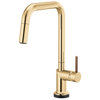 Brizo Odin SmartTouch Pull-Down Kitchen Faucet with Square Spout - Less Handle - Complete Kit - Brilliance® Polished Gold
