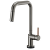 Brizo Odin SmartTouch Pull-Down Kitchen Faucet with Square Spout - Less Handle - Complete Kit - Brilliance® Luxe Steel®