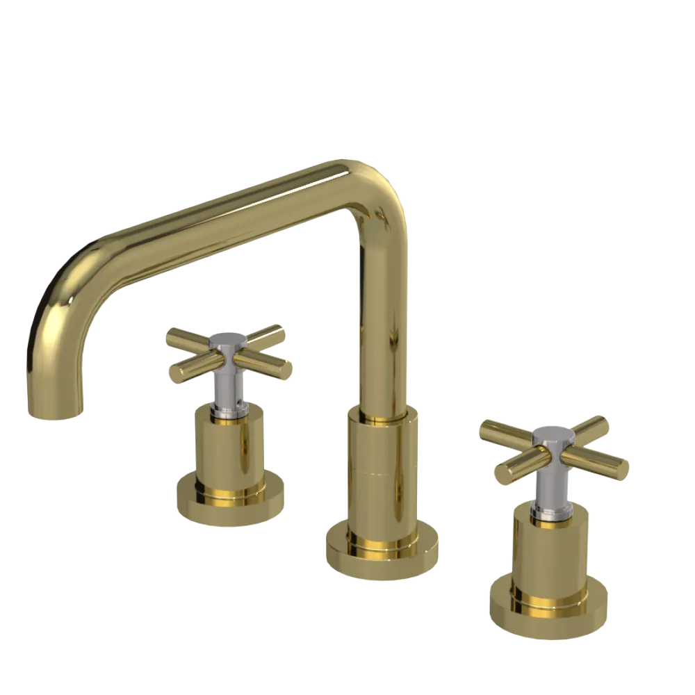 Rubinet Widespread Kitchen Set Natural Brass
