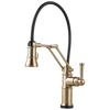 Artesso Single Handle Articulating Kitchen Kitchen Faucet with SmartTouch Technology - Brilliance® Luxe Gold®