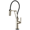 Litze SmartTouch Articulating Kitchen Faucet with Knurled Handle - Brilliance® Polished Nickel